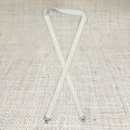 Thin White Crocodile Leather Belt