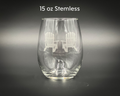 Adirondack Chairs 15 oz Stemless Wine Glass
