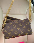 Upcycled double-sided  Louis crossbody