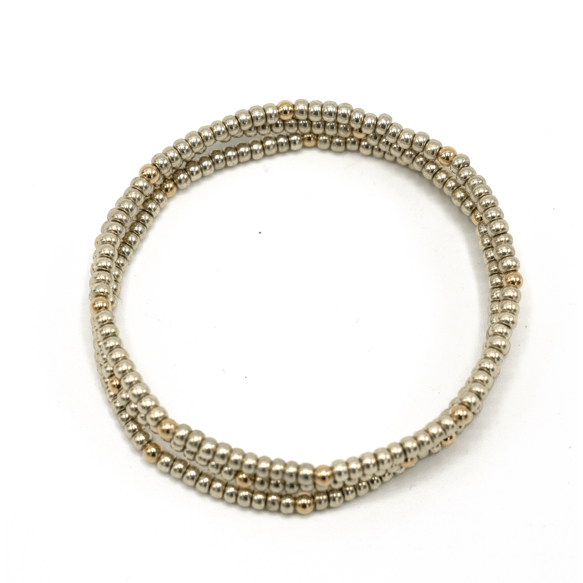 OG Classic Bracelet Stack in Platinum + Gold Filled