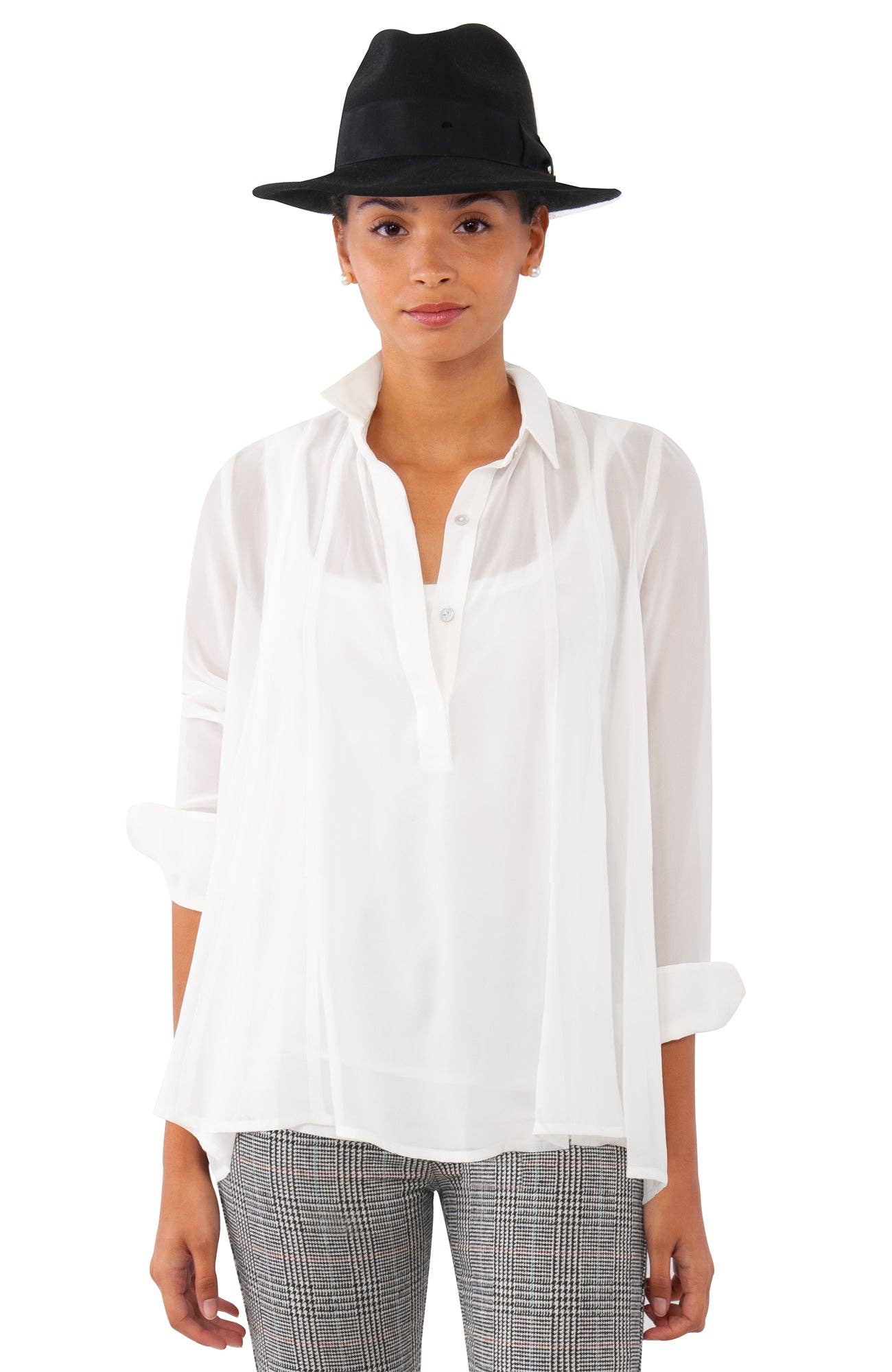 Chiffon Seamed Top