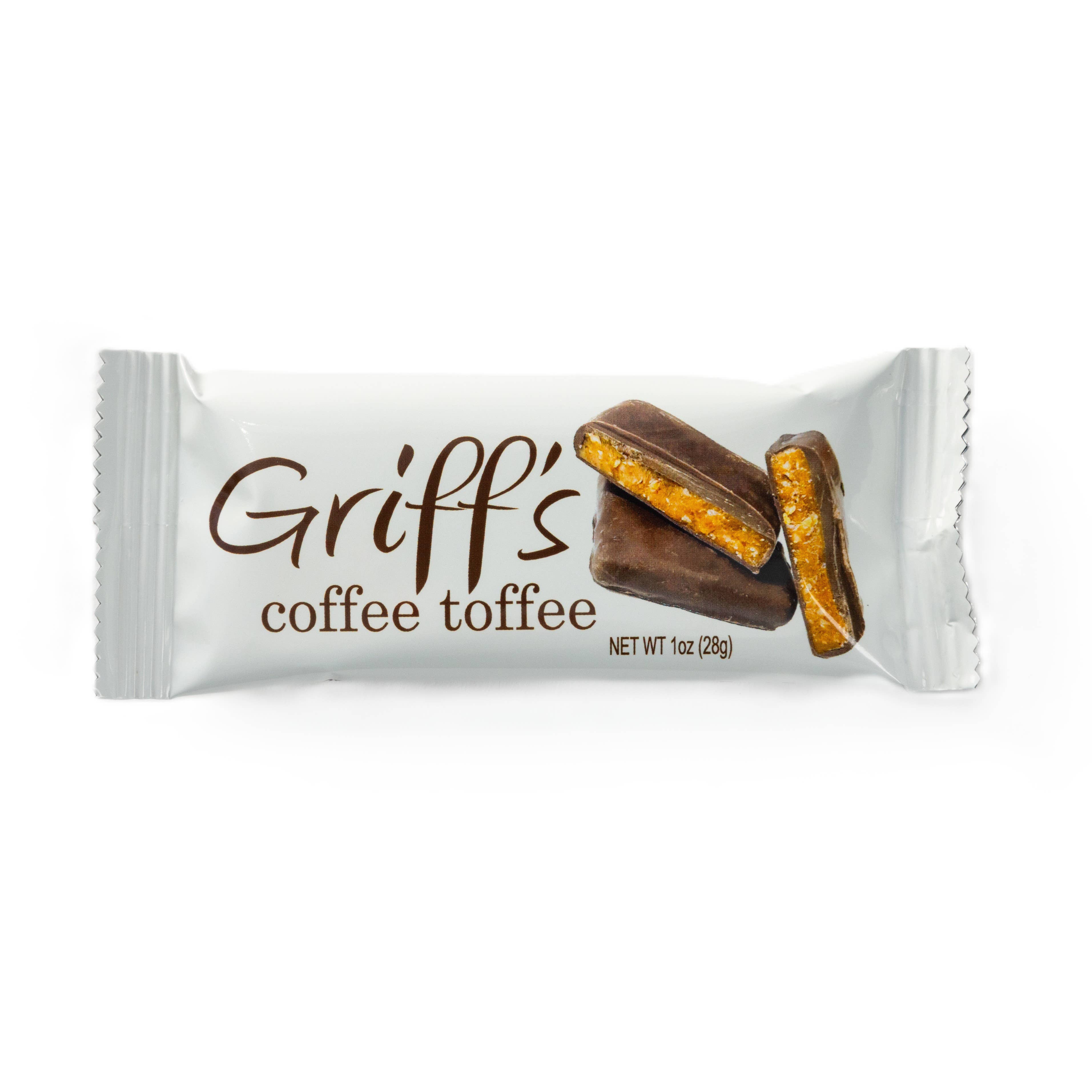 Griff's Coffee Toffee - 1oz Dark Chocolate Toffee