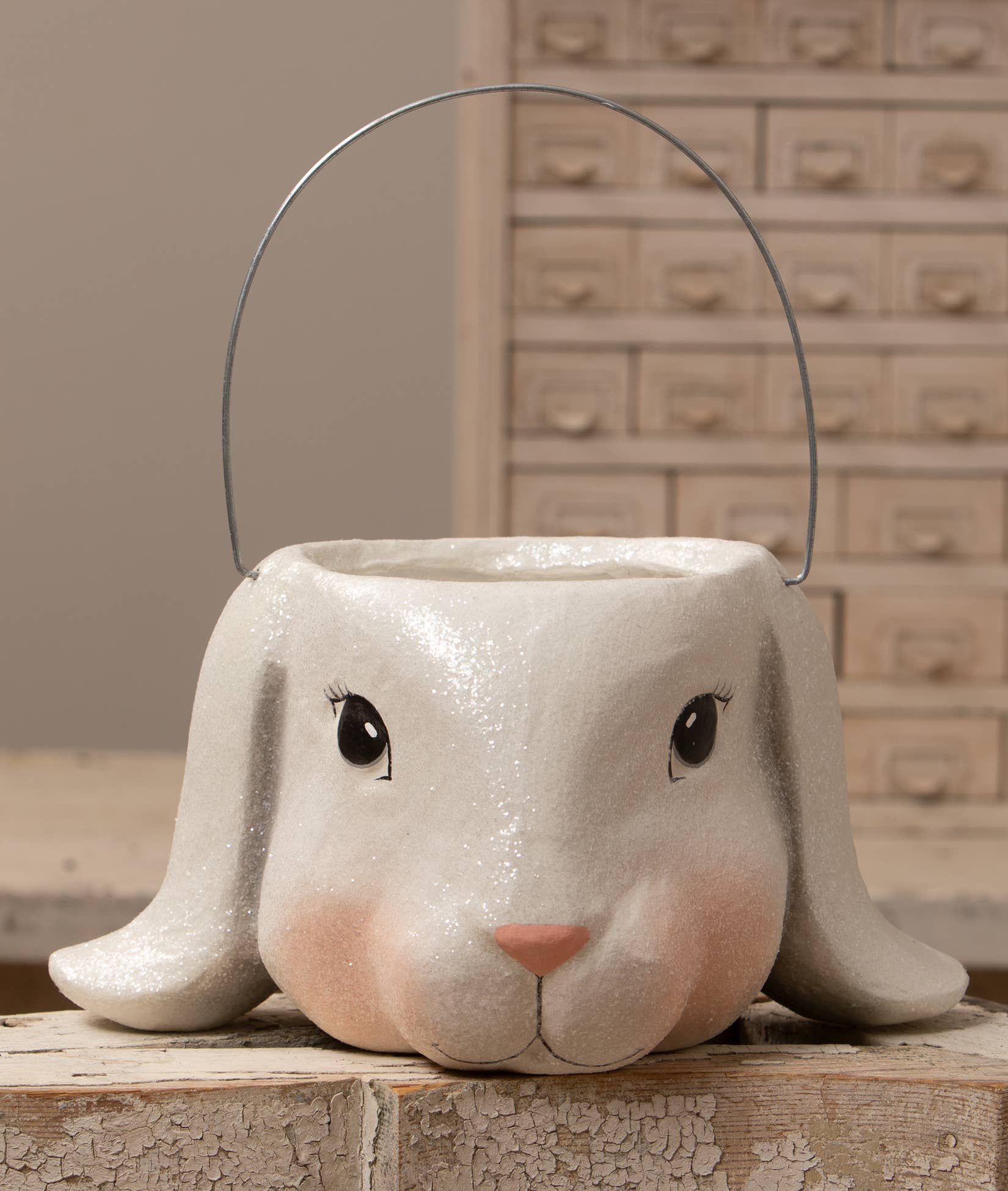 Floppy Ear Bunny Bucket Lg