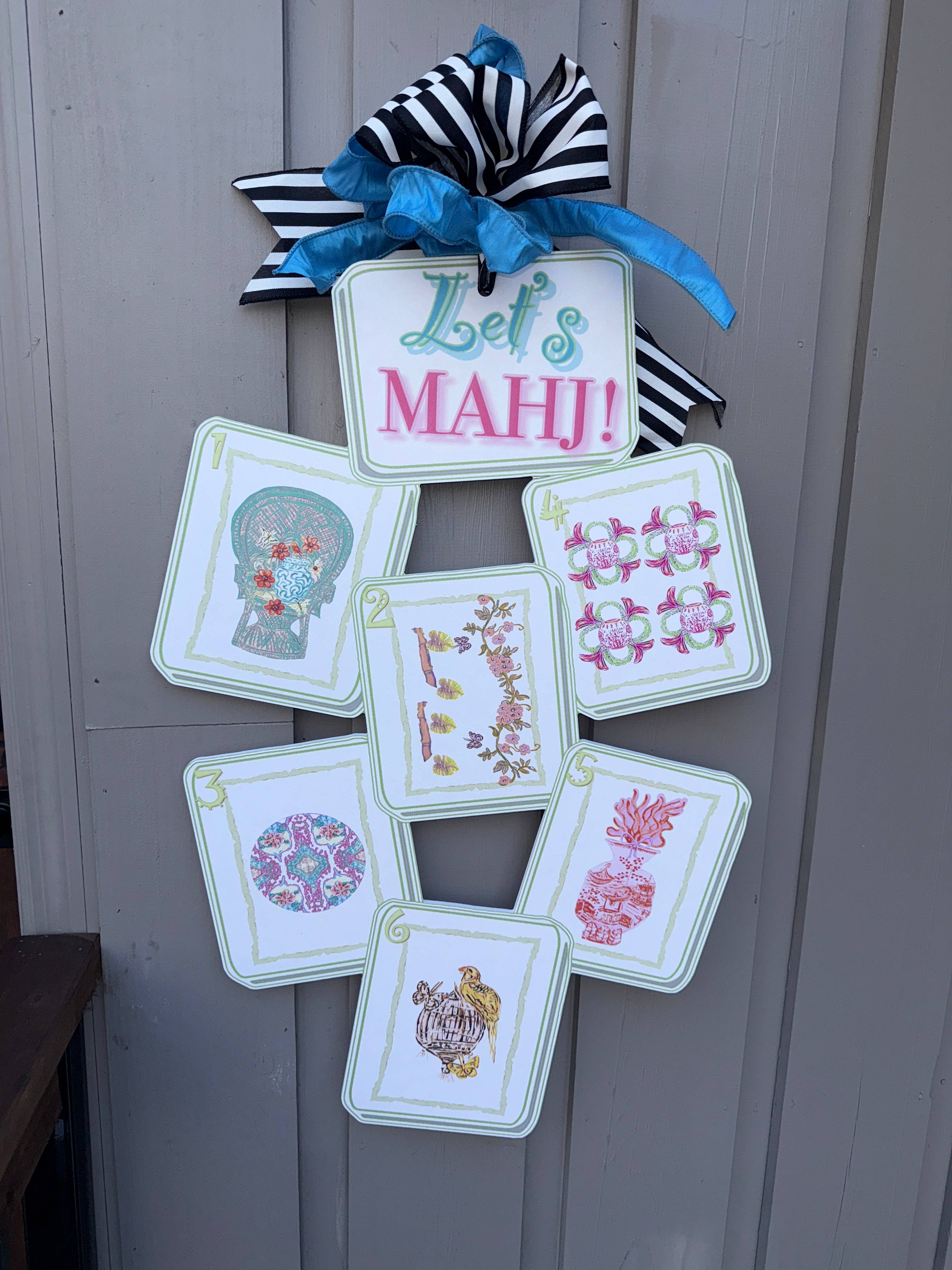 LARGE Designer Let’s MAHJ! Tile Door Hanger