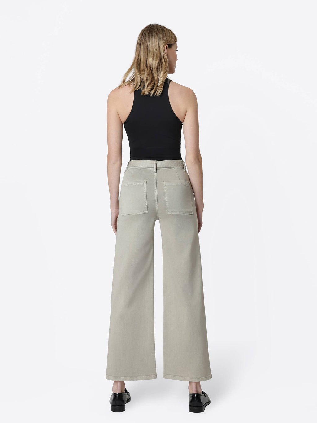 SUPER HIGH RISE SELF TIE BELT WIDE LEG JEANS LV2237LST
