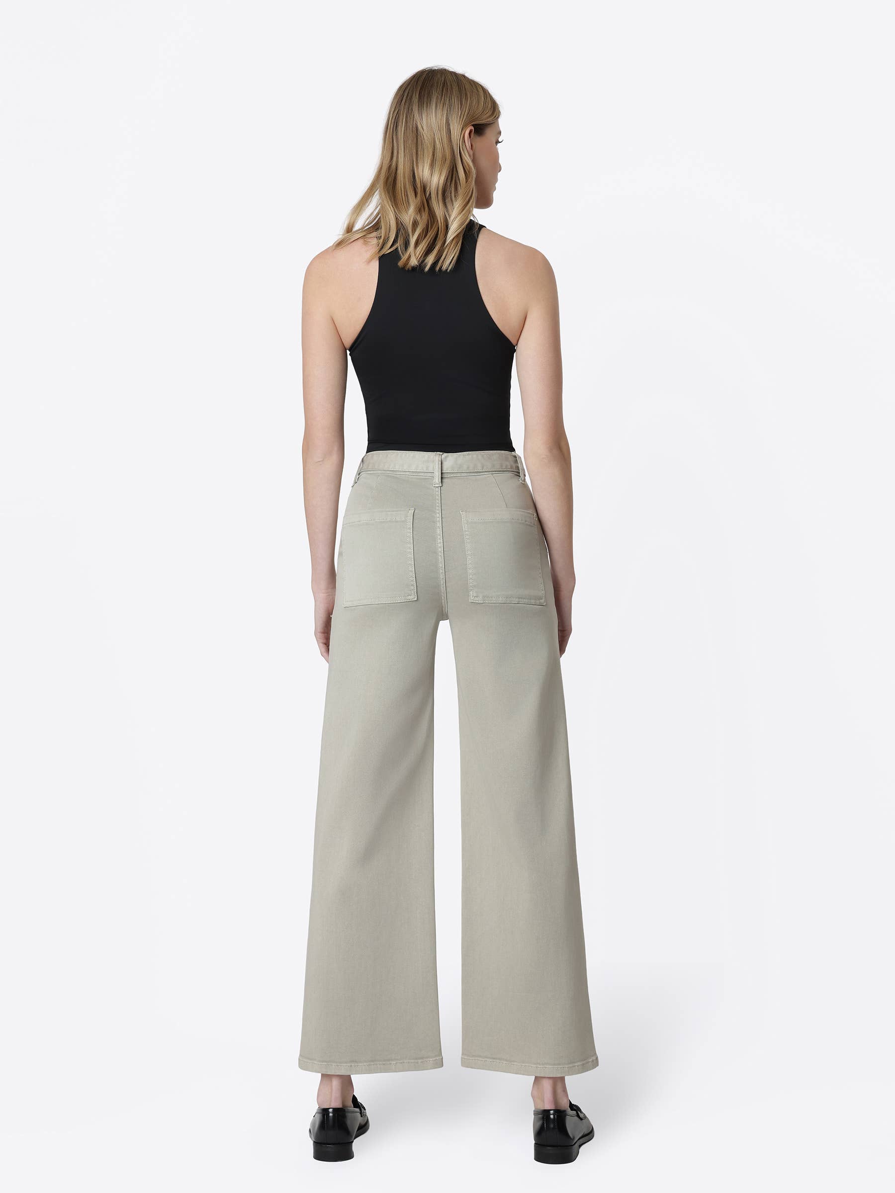 SUPER HIGH RISE SELF TIE BELT WIDE LEG JEANS LV2237LST