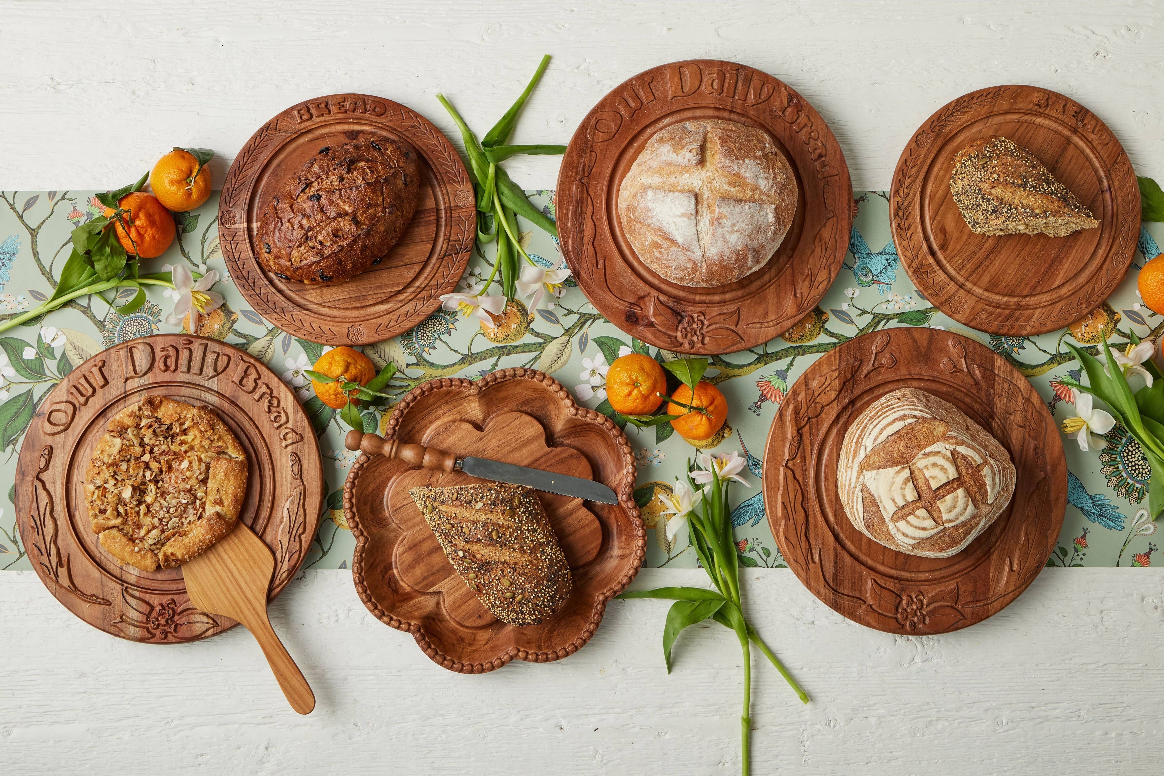 Vintage English Bread Board: Our Daily Bread, Medium, Natural