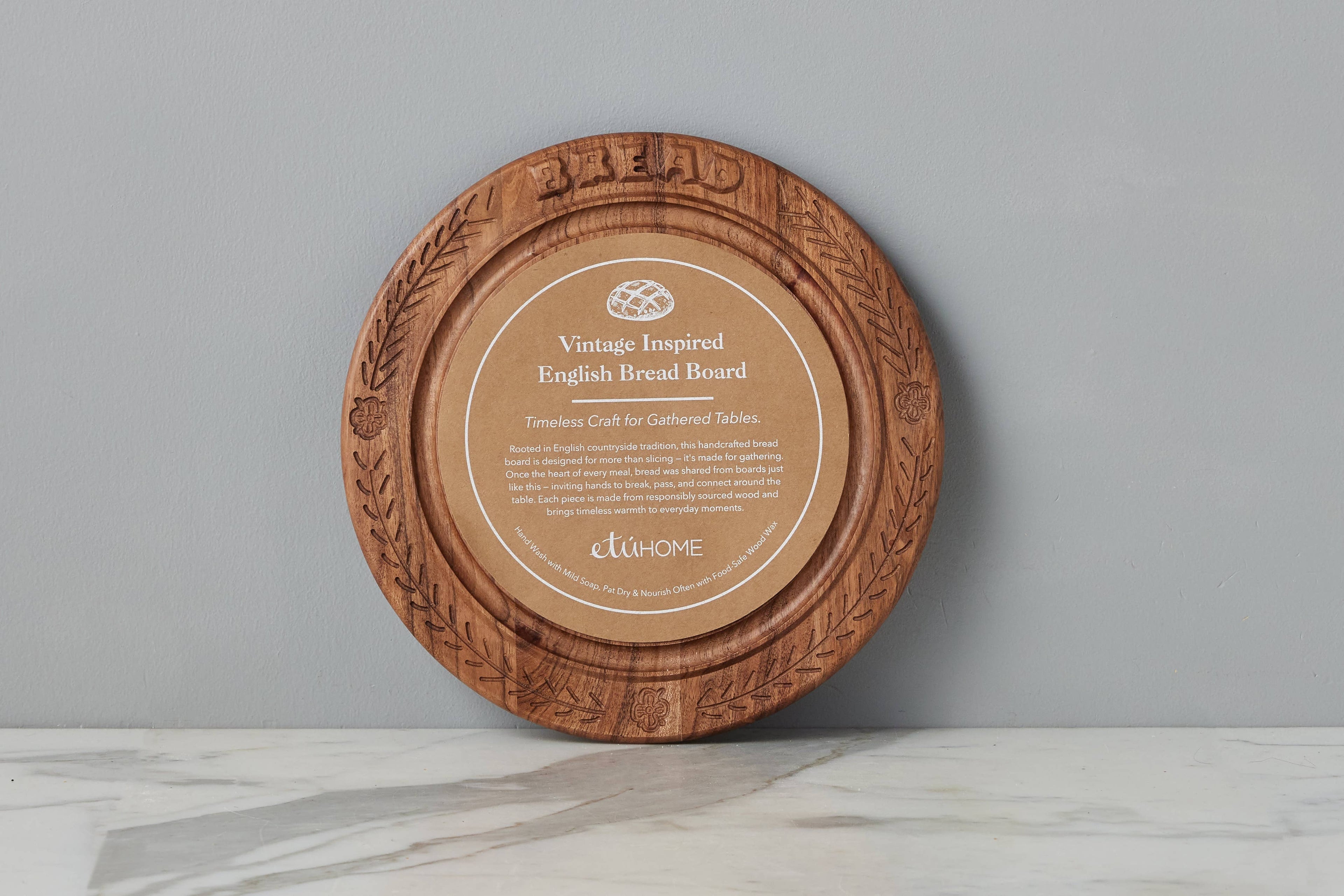 Vintage English Bread Board: Bread, Small, Natural