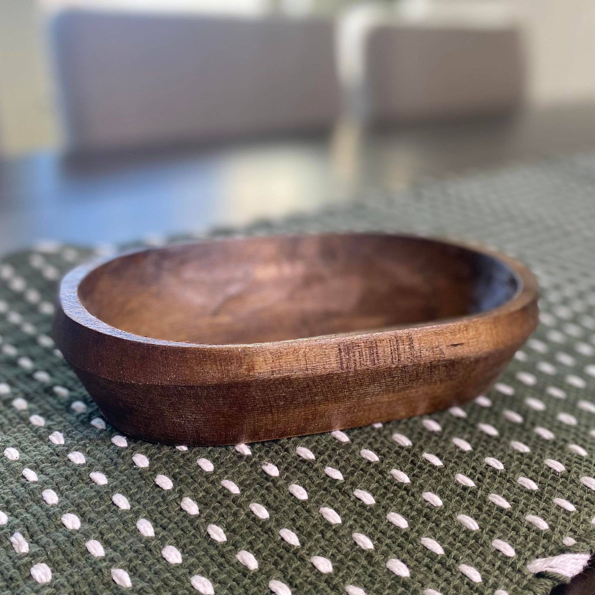 Farmhouse 3Wick Safe Candle Ready Rustic Reusable Dough Bowl