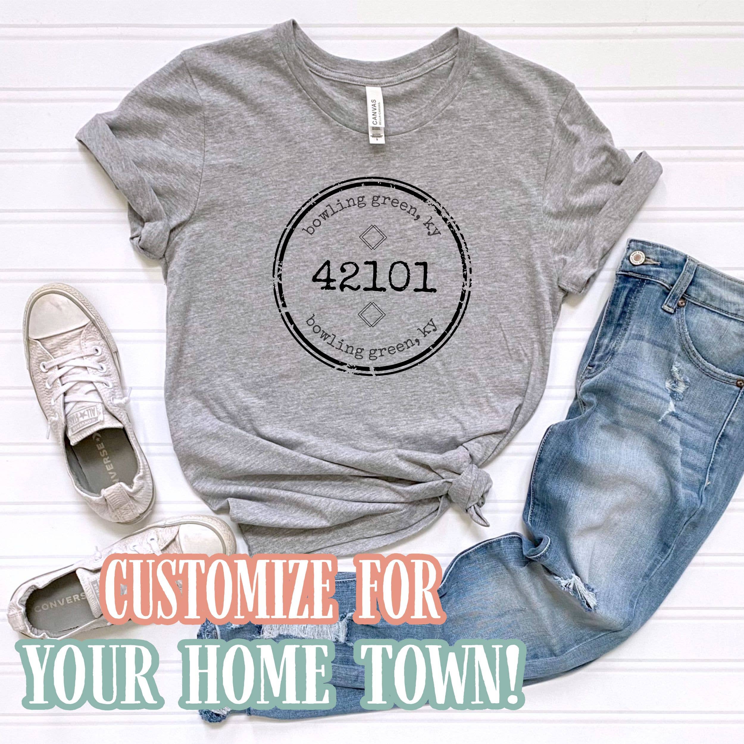 Distressed Zip Code Circle -