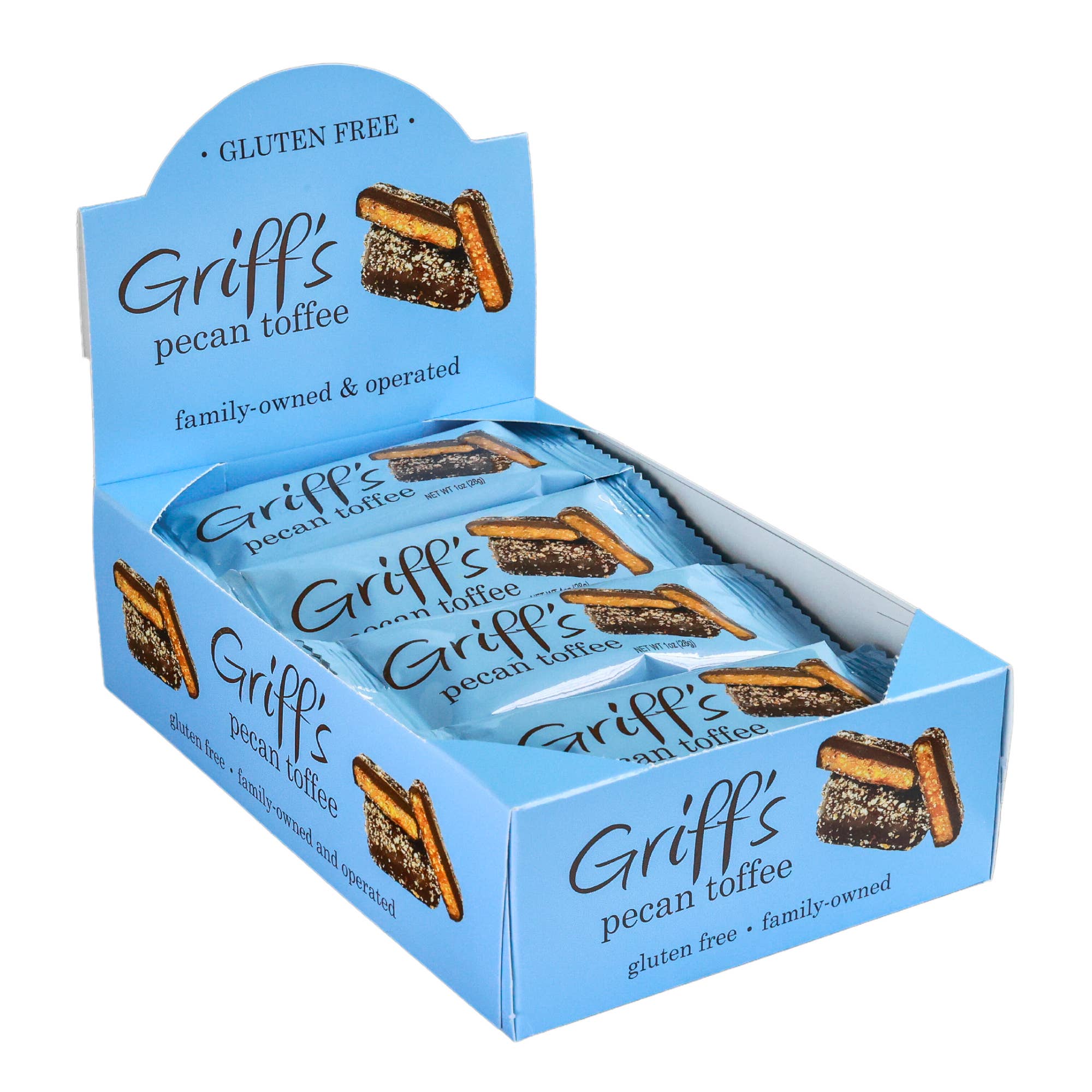 Griff's Pecan Toffee - 1oz Dark Chocolate Toffee