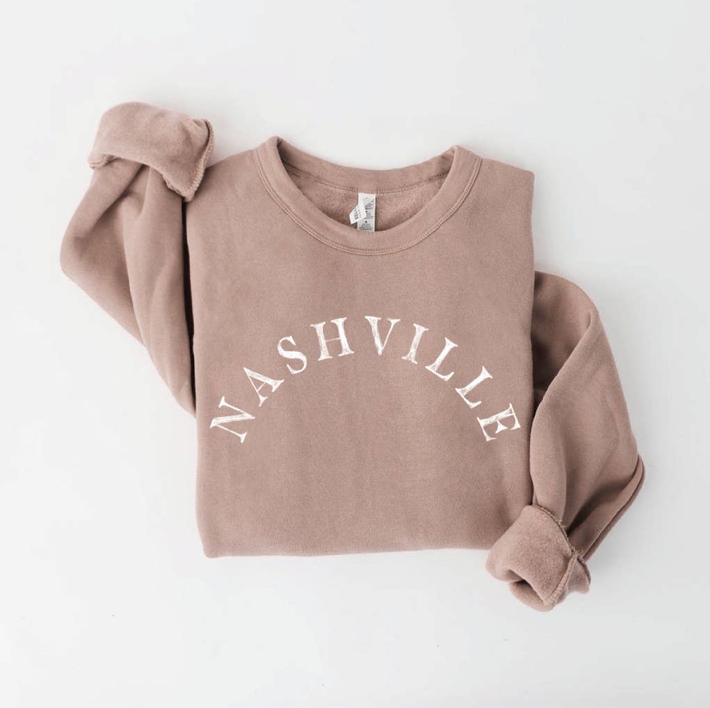 NASHVILLE Sweatshirt - Ribbed Cuffs and Waistband