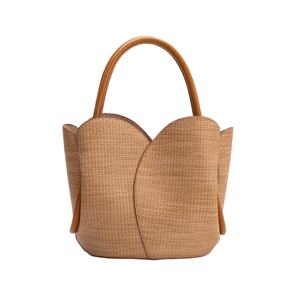 Tulip Raffia Embossed Recycled Top Handle Pre-Order 4/30