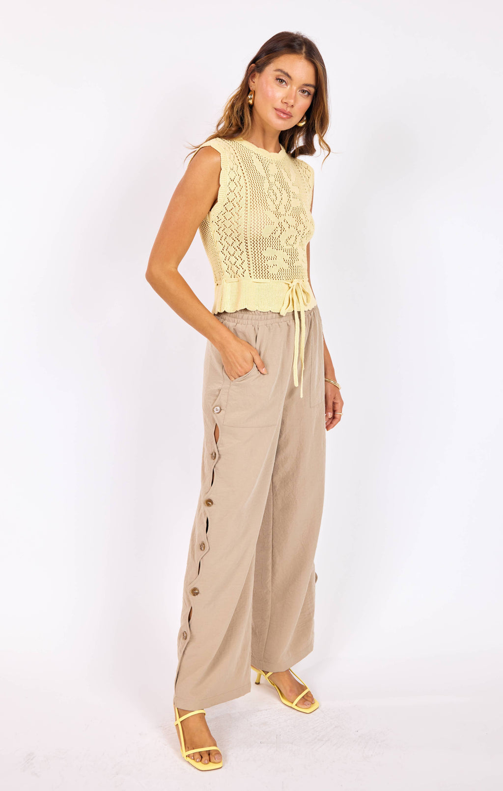 Dawn Sweater Tank:PALE YELLOW