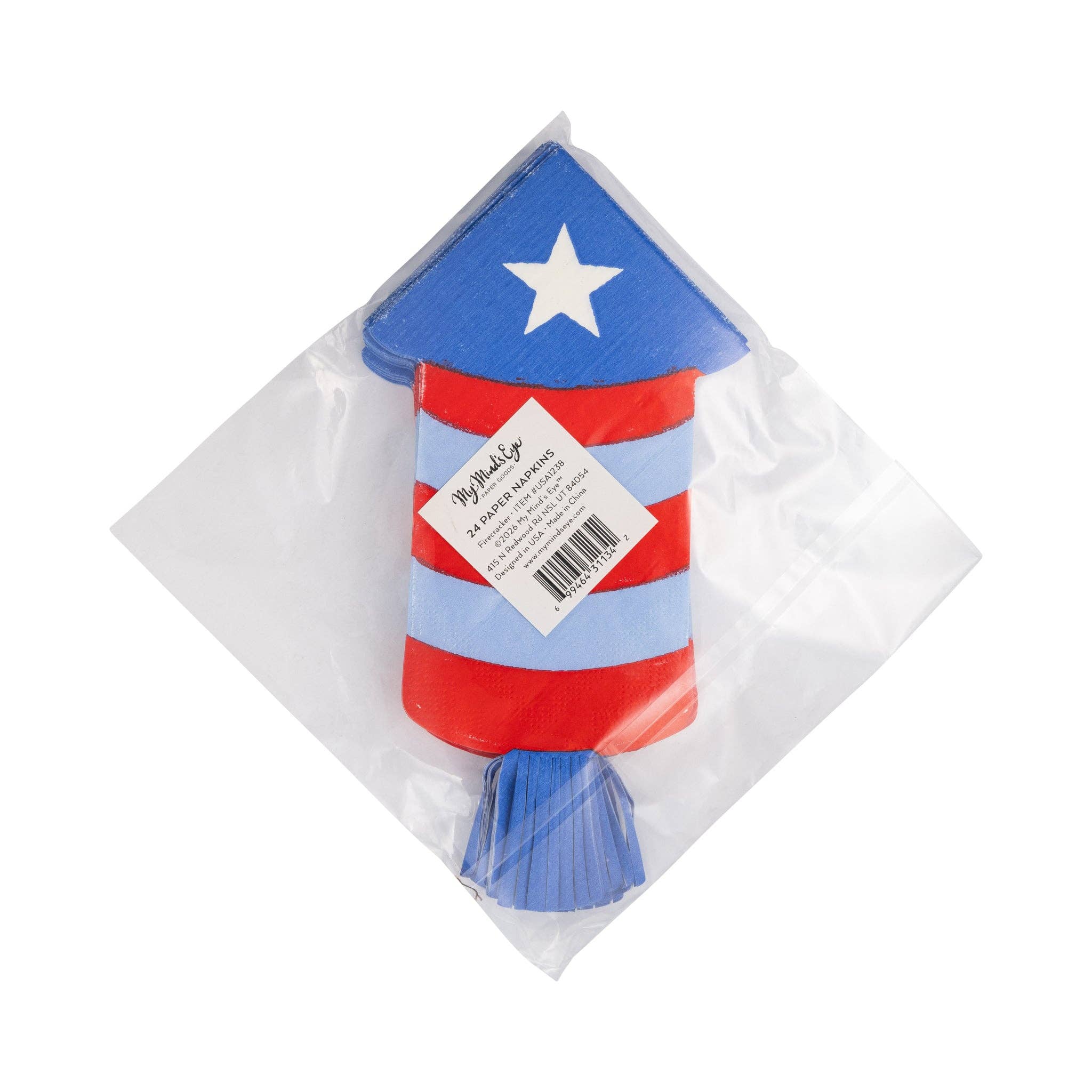 USA1238 - Firecracker Shaped Paper Napkin