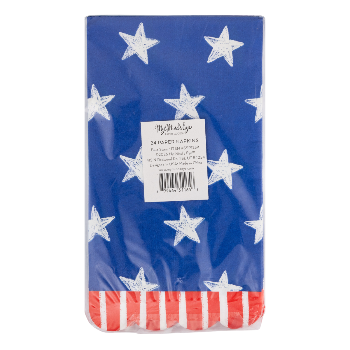 SSP1239 - Blue Stars Paper Dinner Napkin