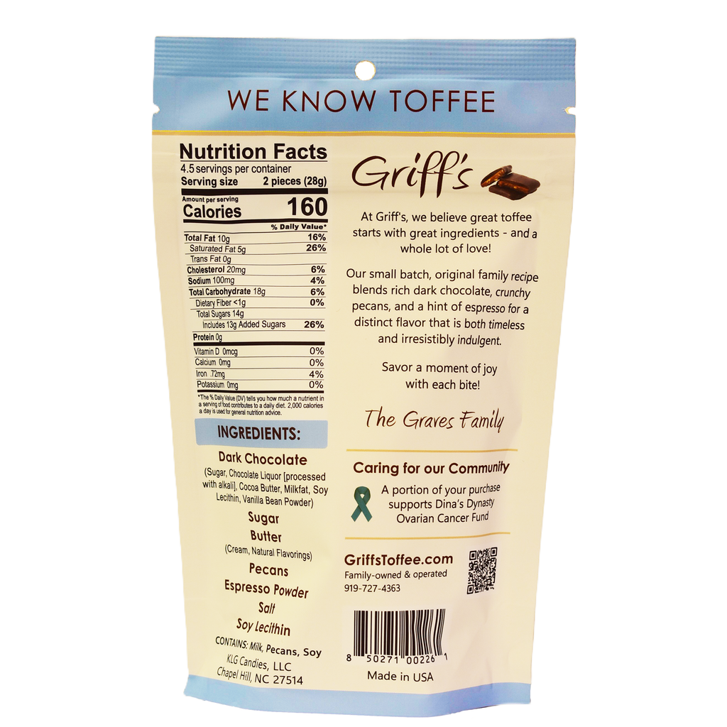 Griff's Coffee Toffee - 4.5 oz bag