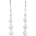 335-01-S | 5-PEARL DROP EARRINGS ON SILVER