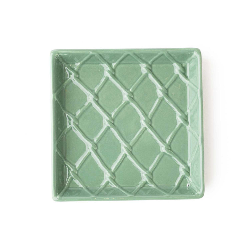 Green Textured Beverage Napkin Tray