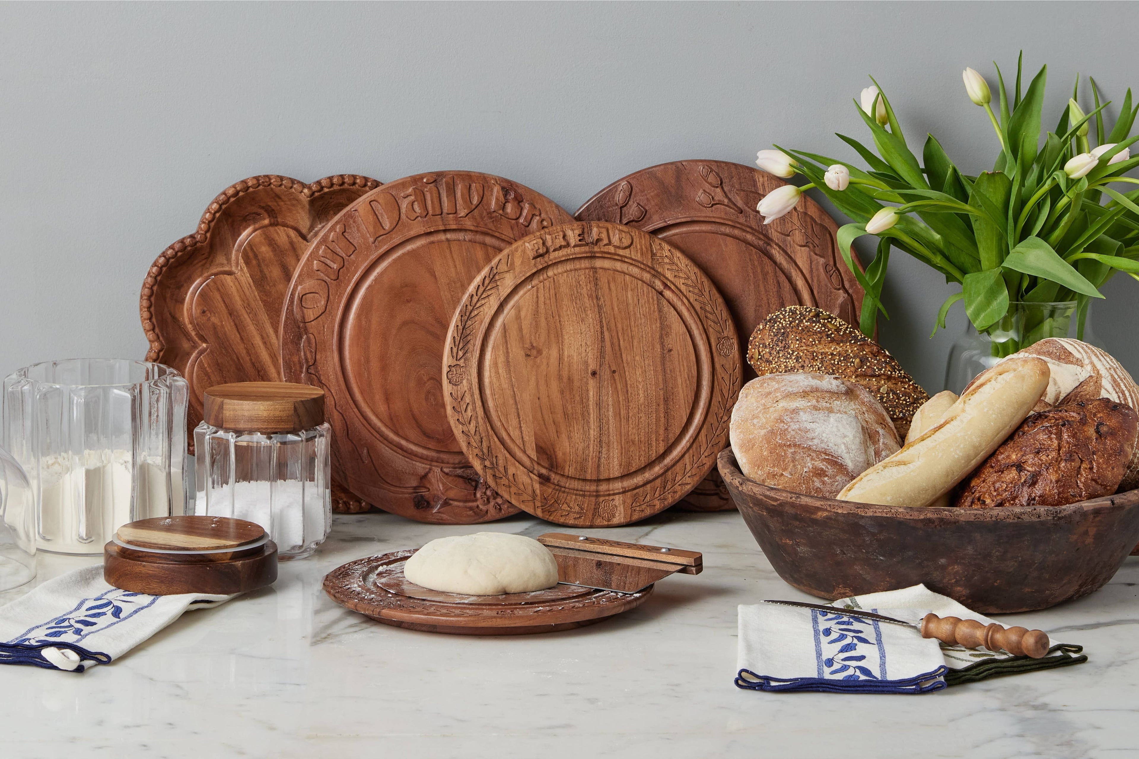 Vintage English Bread Board: Our Daily Bread, Medium, Natural