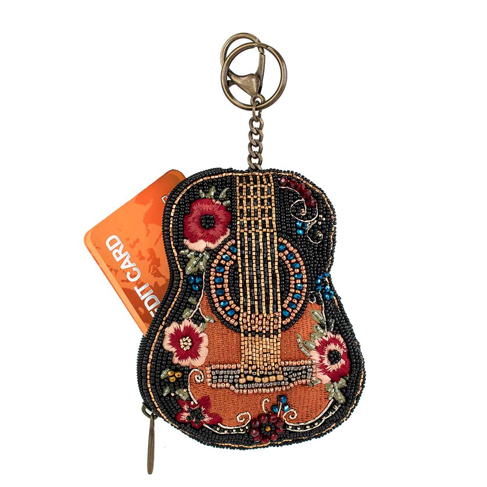 Classical Vibe Beaded Guitar Coin Purse