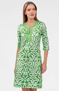 Split Neck Dress- Arabesque