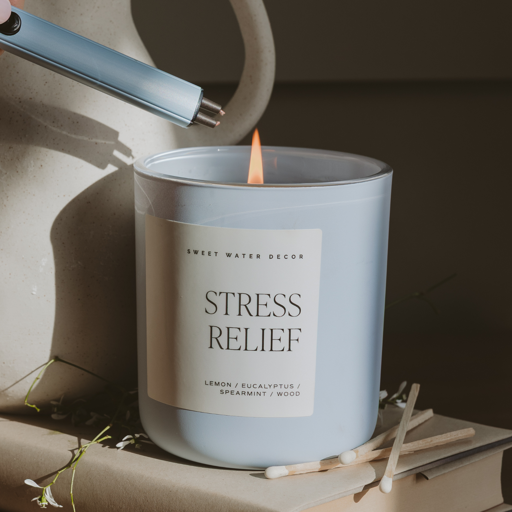 *NEW* Stress Relief 15 oz Soy Candle, Matte Jar - Home Decor