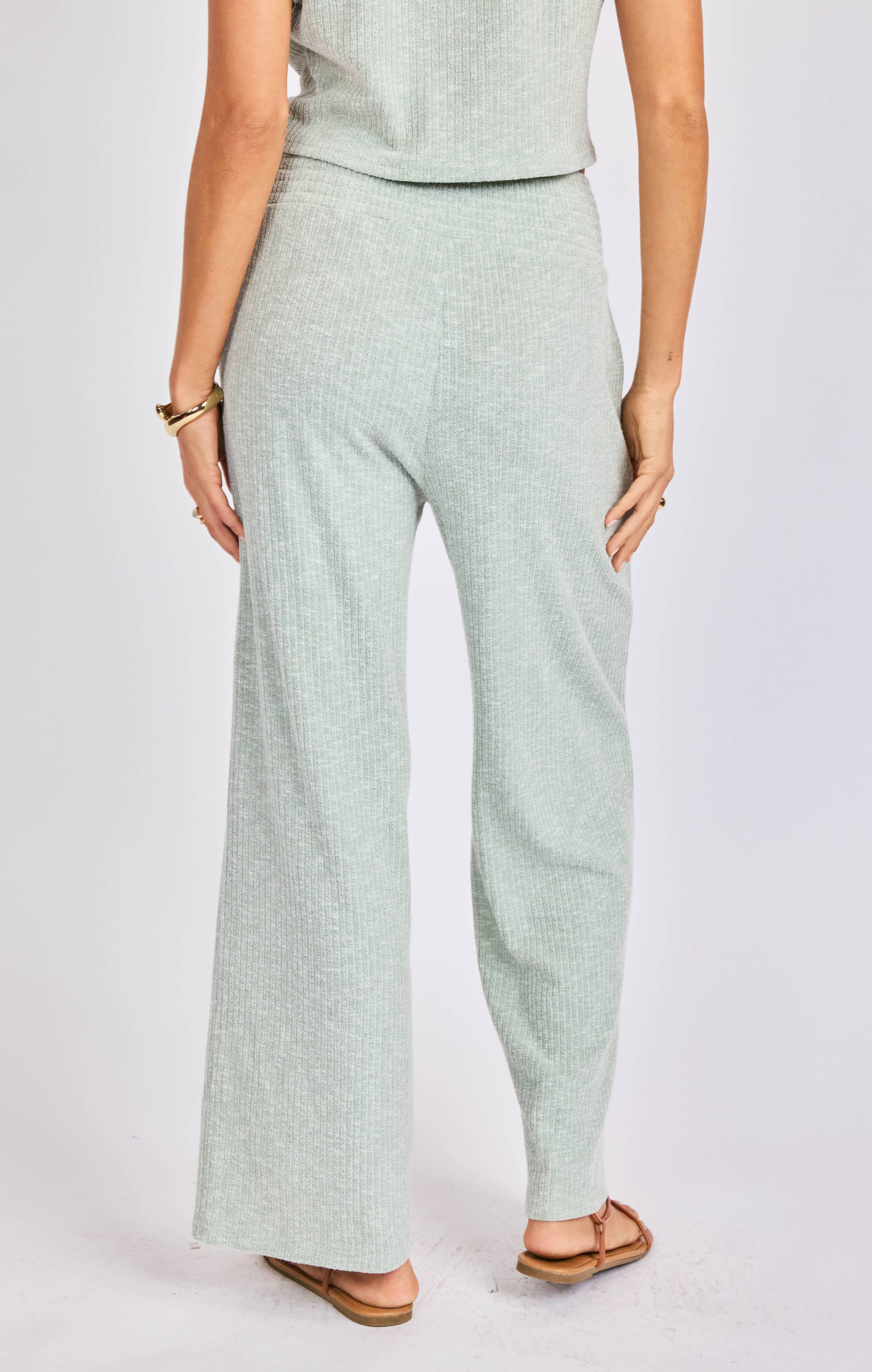 Laguna Knit Pants:LIGHT SAGE