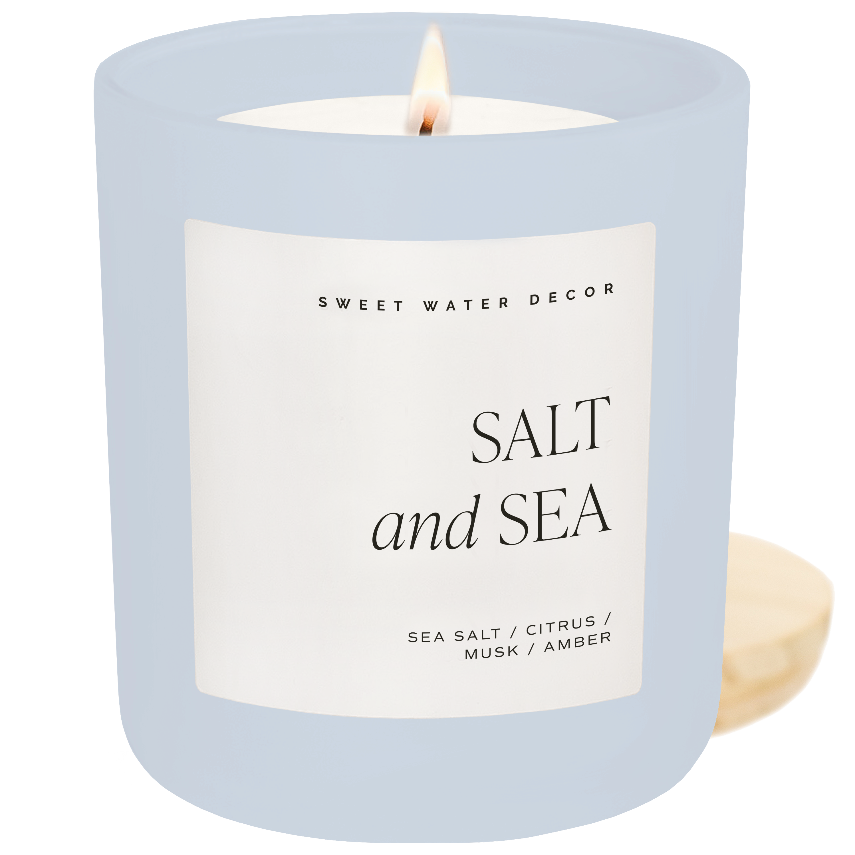 *NEW* Salt and Sea 15 oz Soy Candle, Matte Jar - Home Decor
