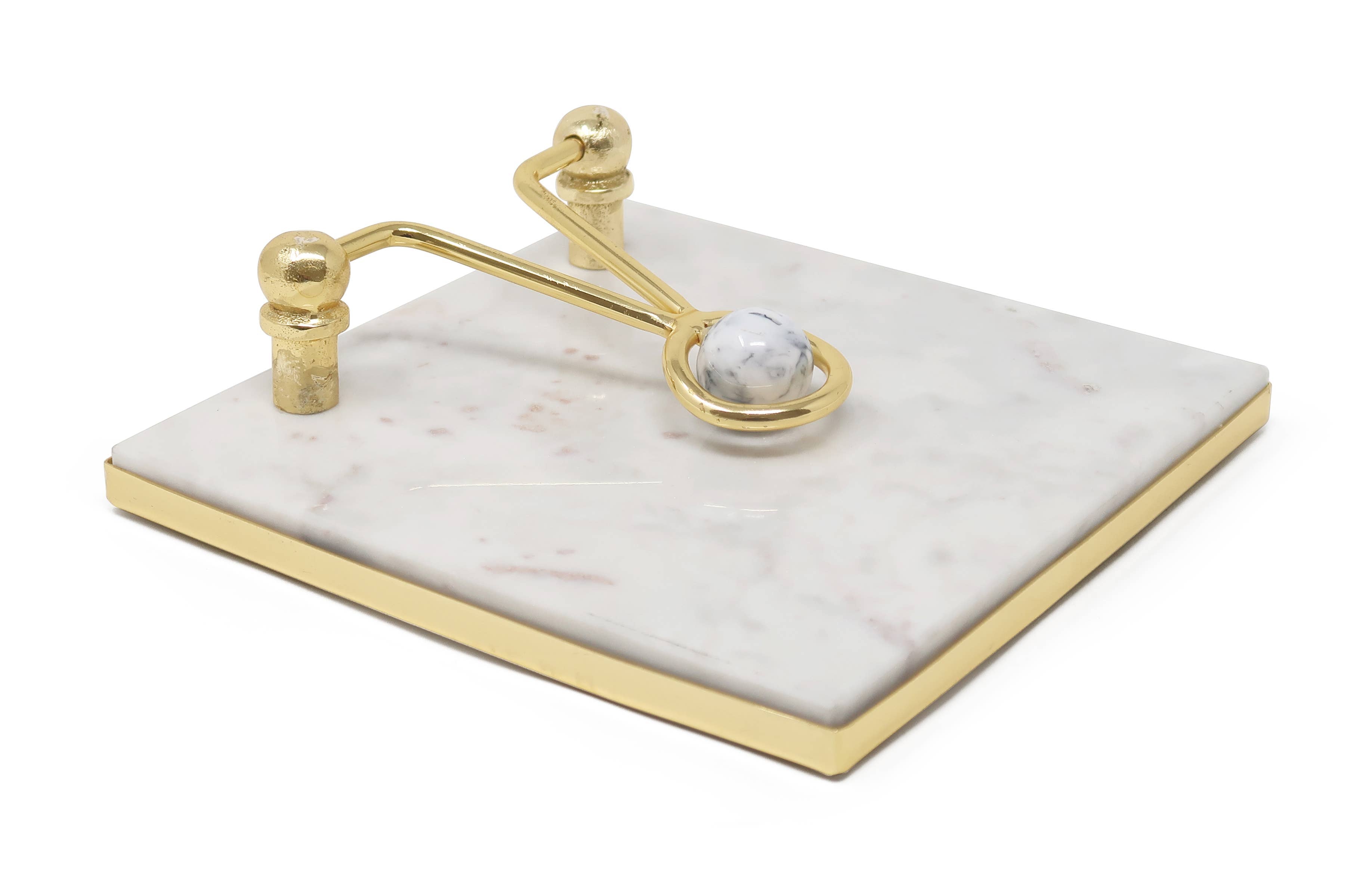 Square Napkin Holder with Ball Detail - 7.5"