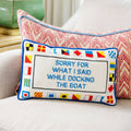 Docking The Boat Needlepoint Pillow