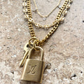 Louis Vuitton upcycled repurposed lock key necklace 