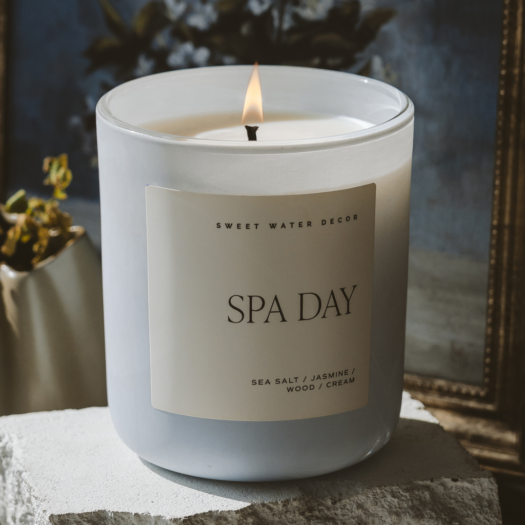 *NEW* Spa Day 15 oz Soy Candle, Matte Jar - Spring Decor