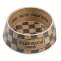 Tan Checker Chewy Vuiton Bowl - 3 Sizes!! Dog Bowls