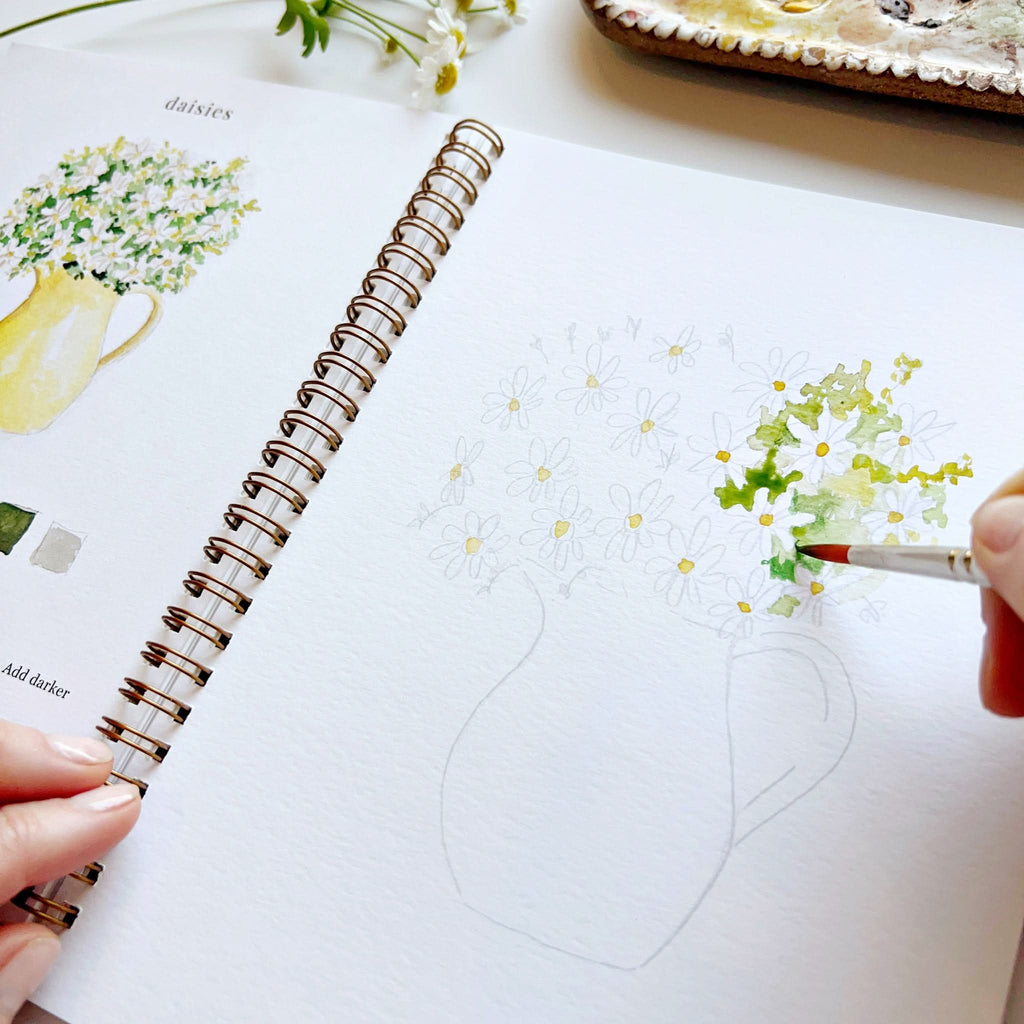 Flowers watercolor workbook presale
