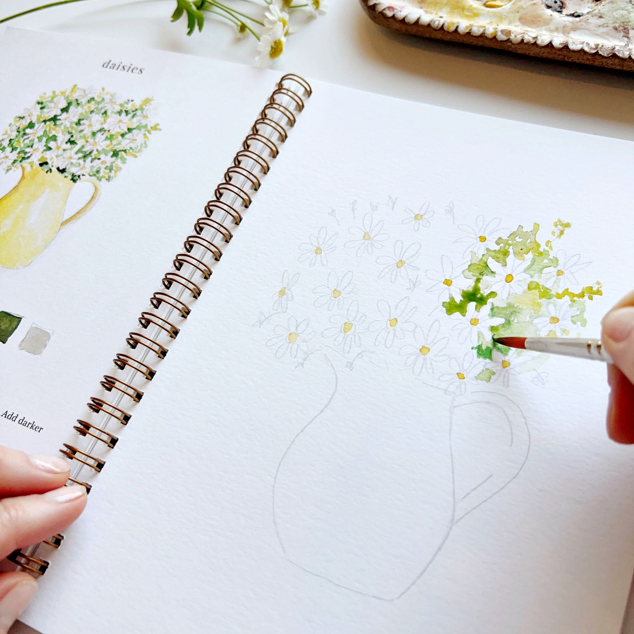 Flowers watercolor workbook presale