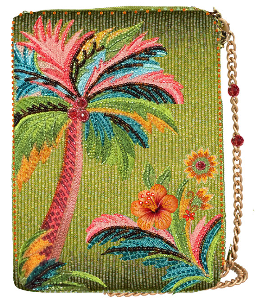 Endless Summer Beaded Palm Tree Crossbody bag