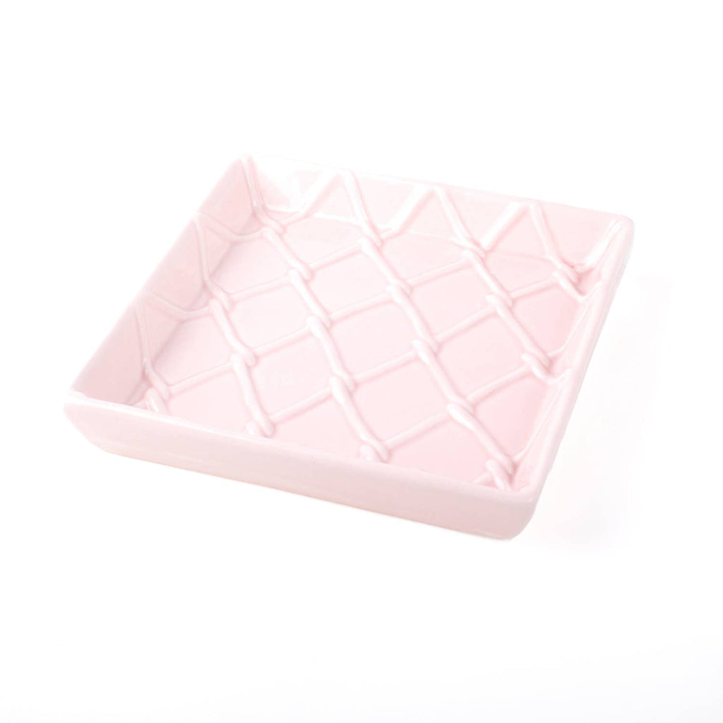 Pink Textured Beverage Napkin Tray