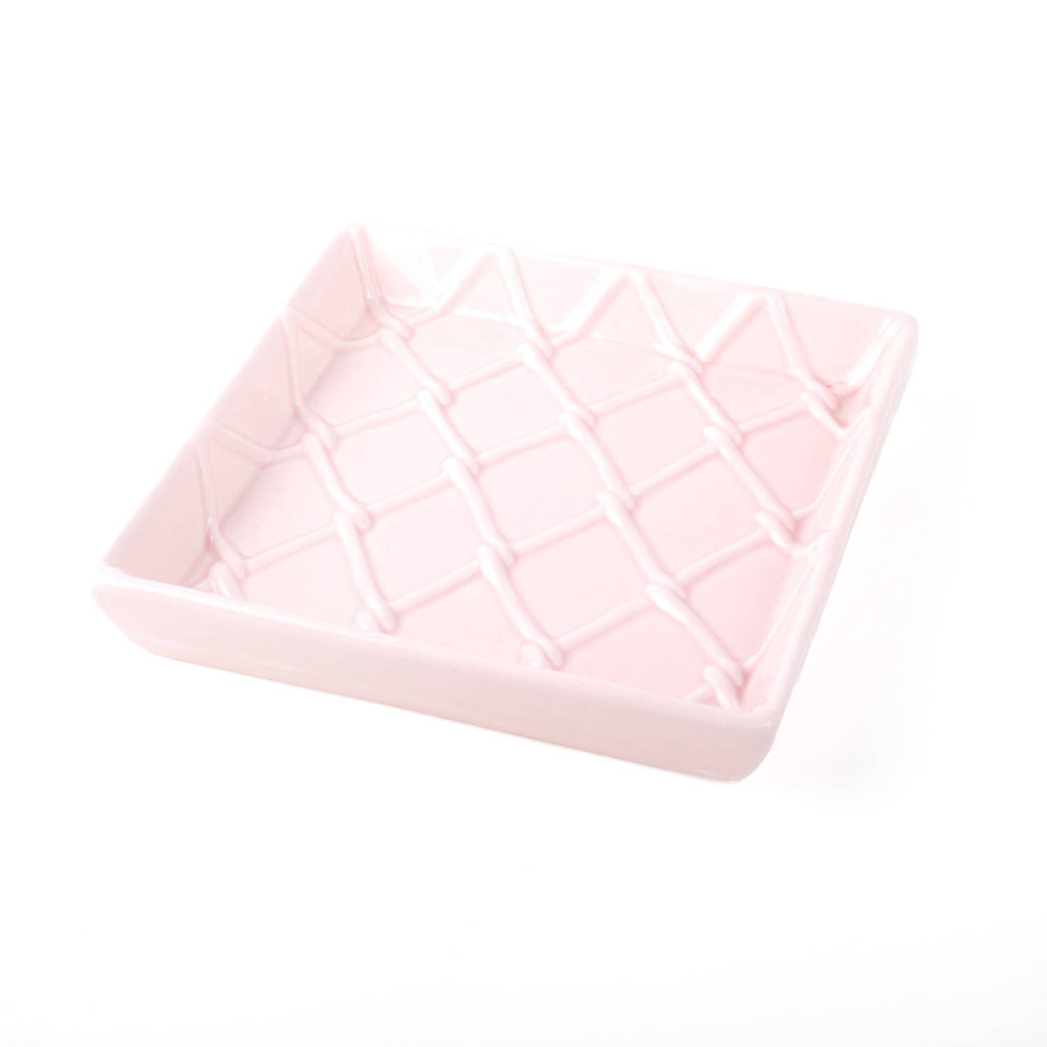 Pink Textured Beverage Napkin Tray