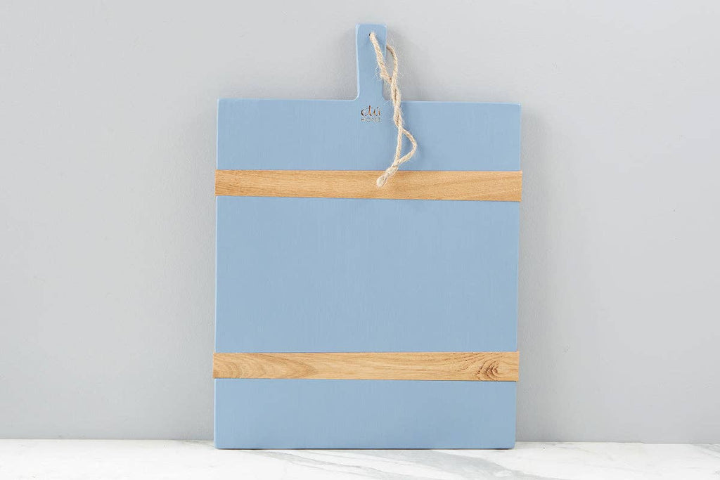 Mod Charcuterie Cheese Board, Medium Rectangle, Denim Blue