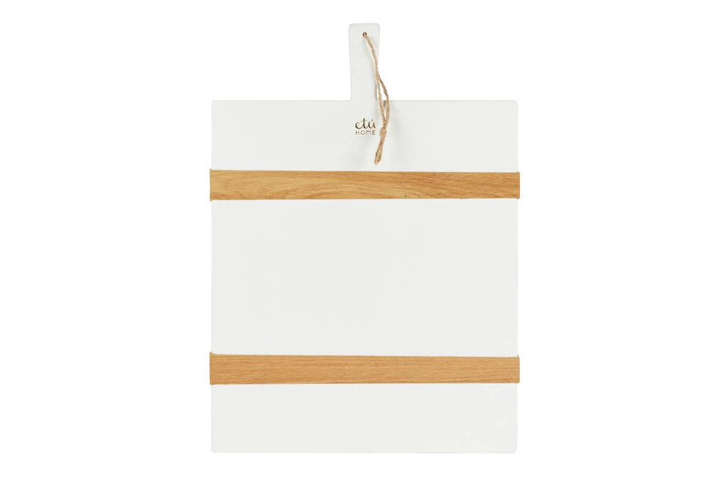Mod Charcuterie Cheese Board, Medium Rectangle, White