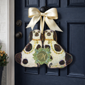 LARGE Designer To-Be Personalized Staffie Dogs Door Hanger