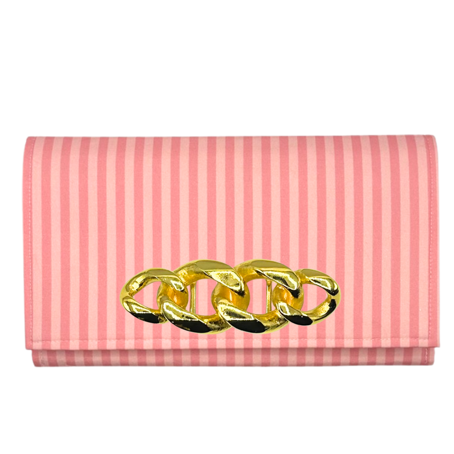 Pink on Pink Stripe Clutch