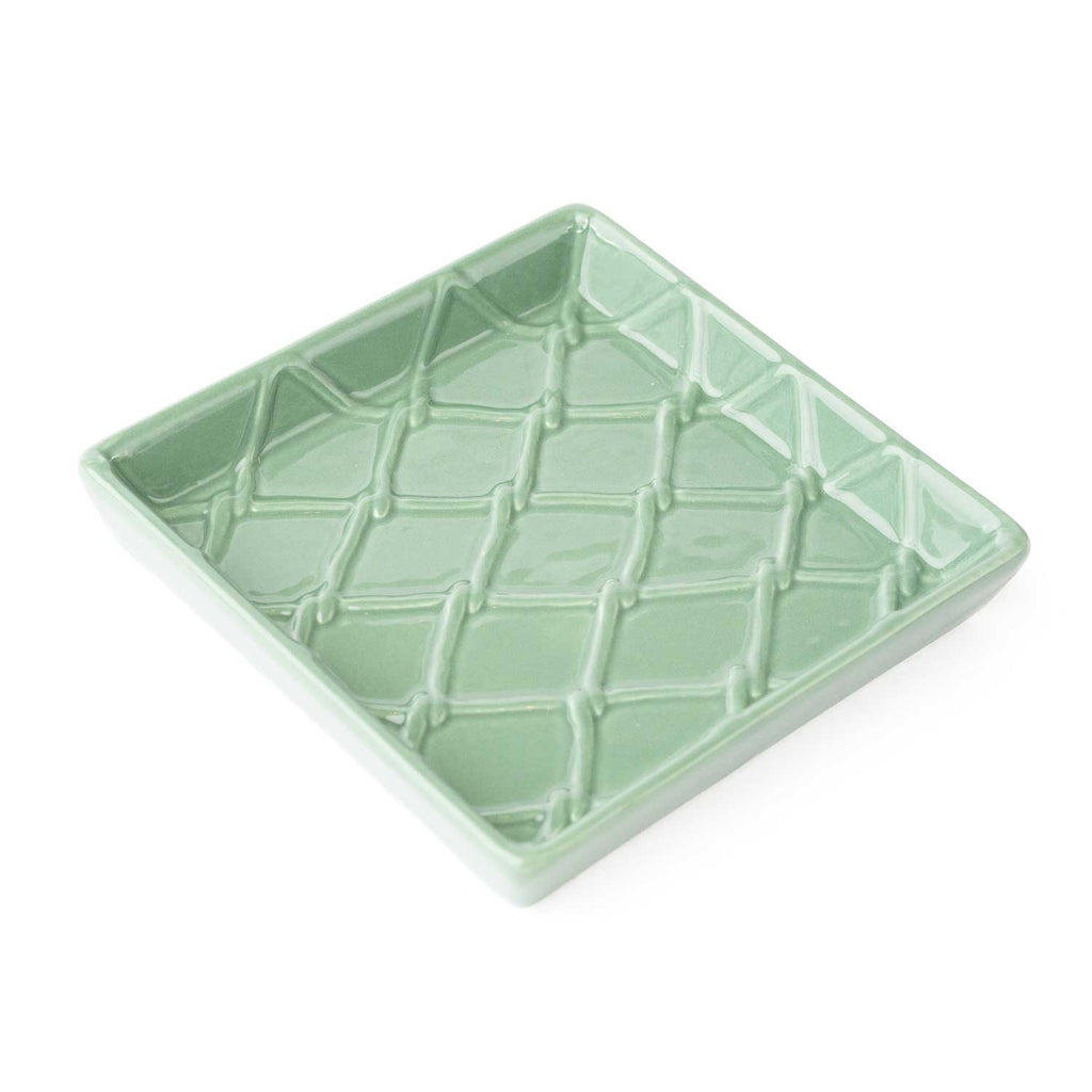 Green Textured Beverage Napkin Tray