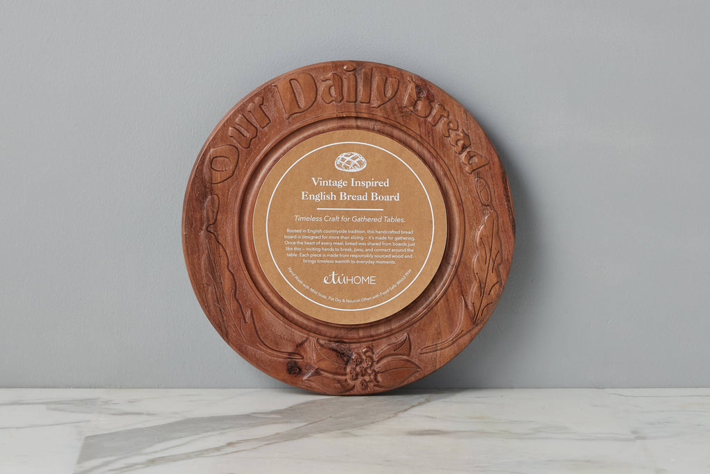 Vintage English Bread Board: Our Daily Bread, Medium, Natural