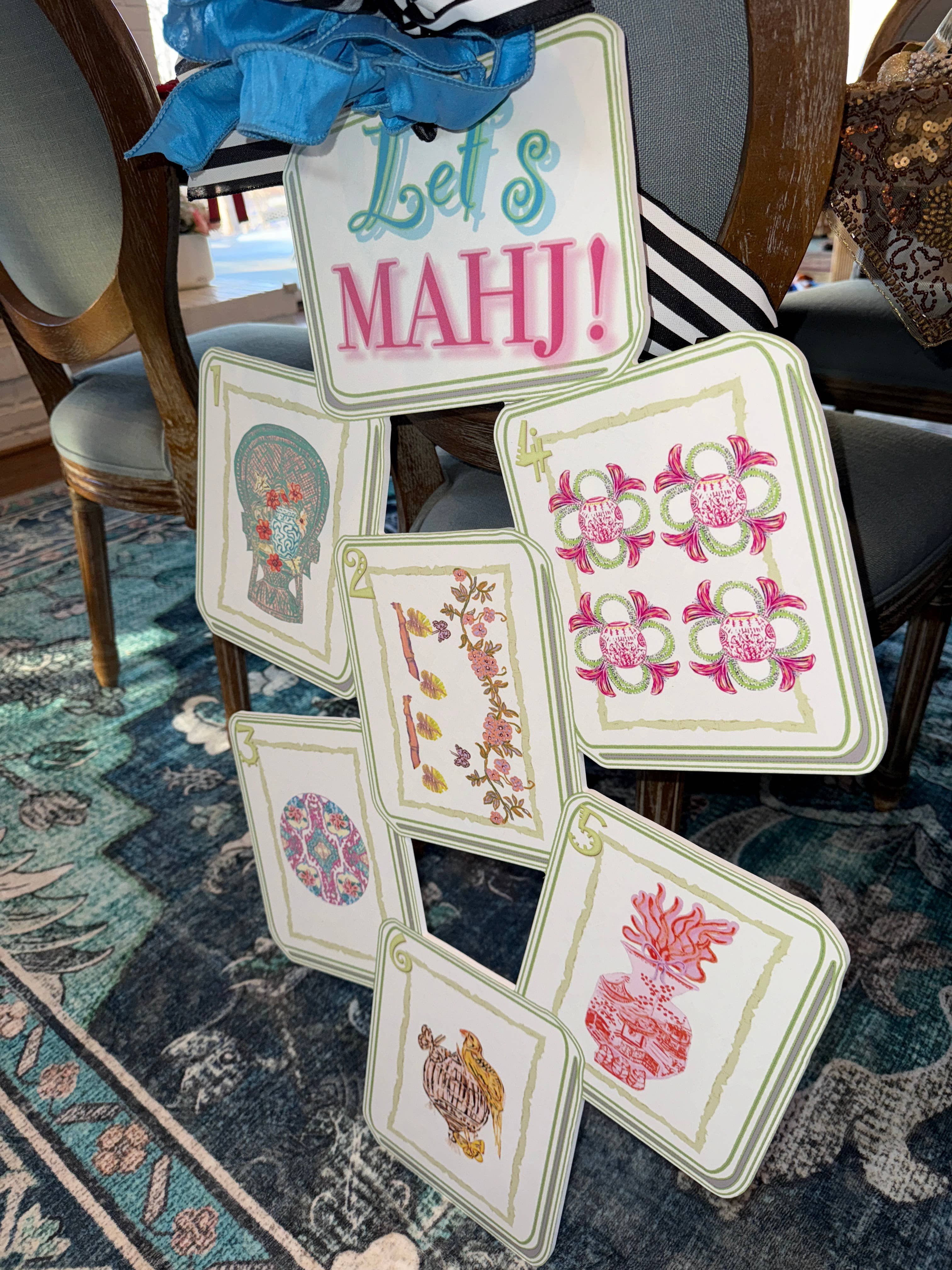 LARGE Designer Let’s MAHJ! Tile Door Hanger