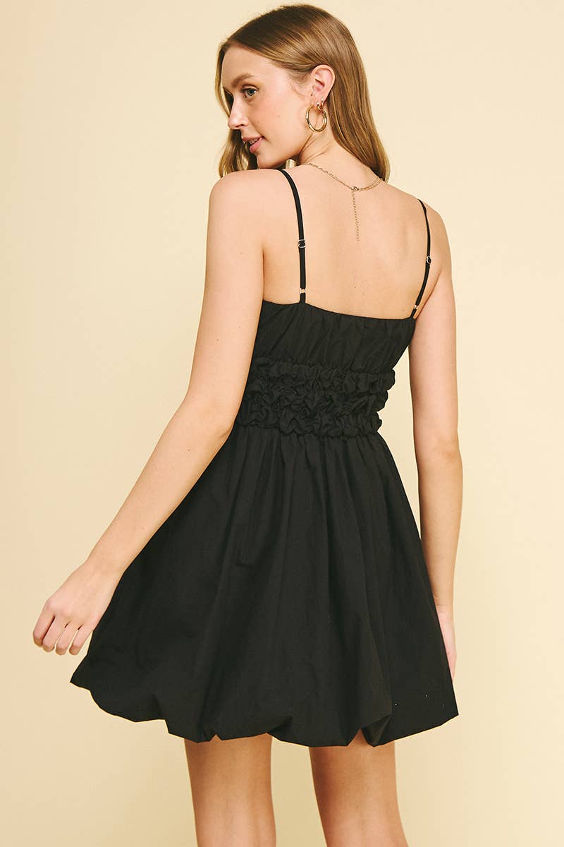 BUBBLE HEM MINI DRESS - 5858D
