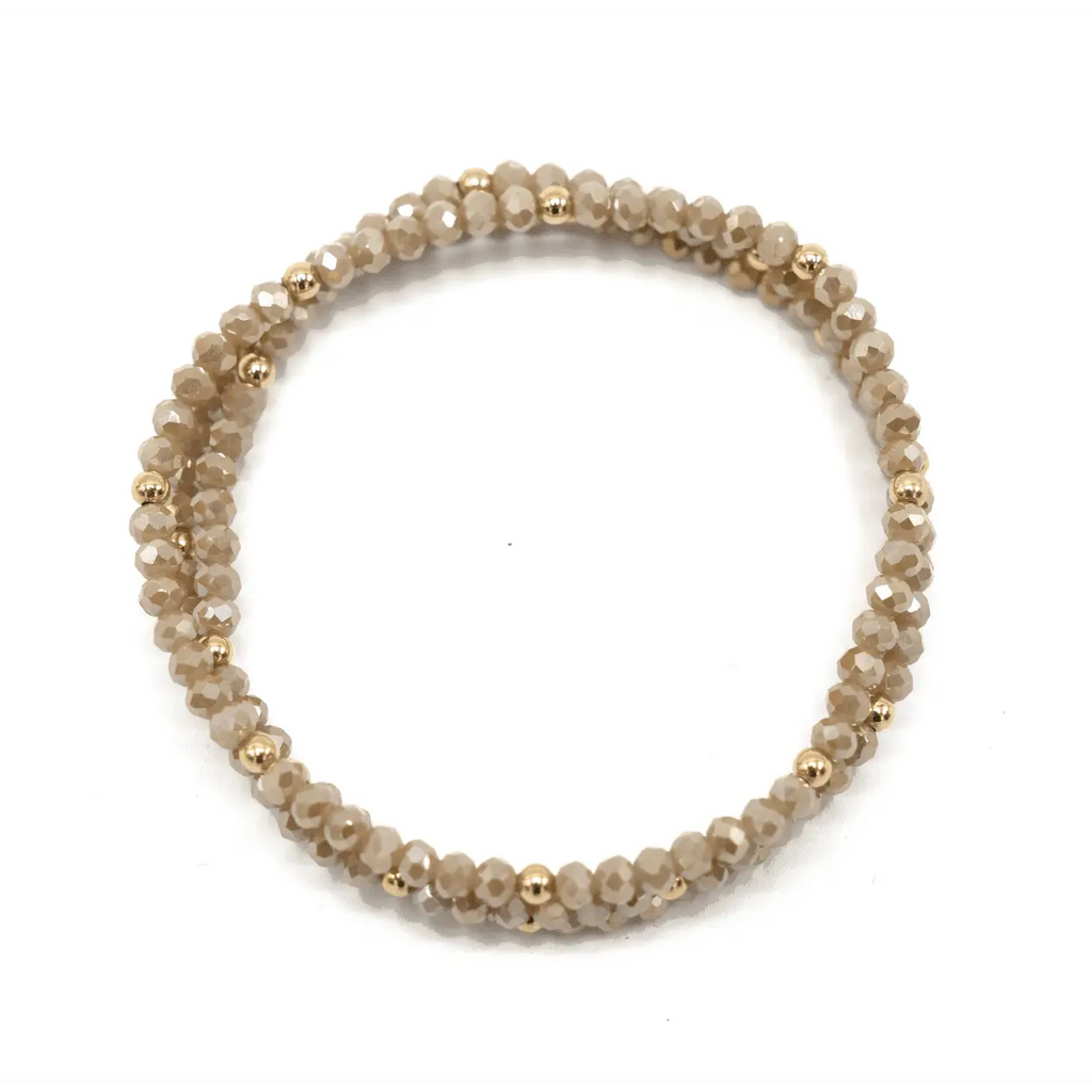 OG Shimmer Bracelet Stack in Champagne + Gold Filled