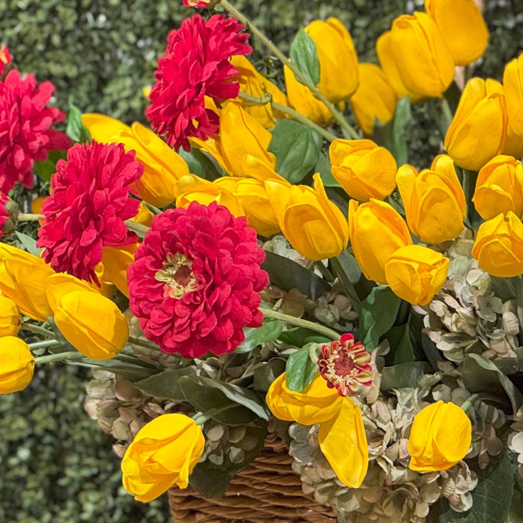 Zinnia Flower and Bloom - 26 Inch - Red