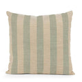 Wide Stripe Cushion-Natural/Green-18"Square